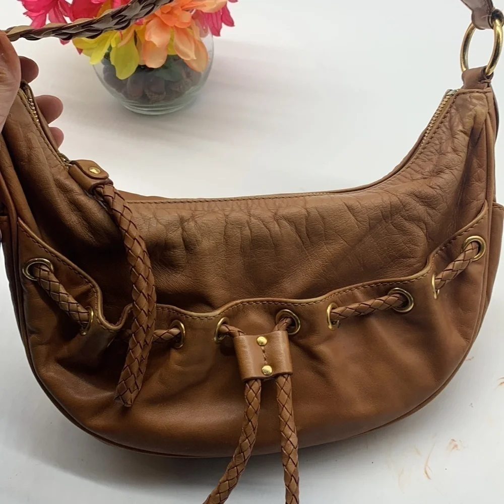 Michael Michael Kors Carmel Color Leather Hobo Bag. BRN1596B